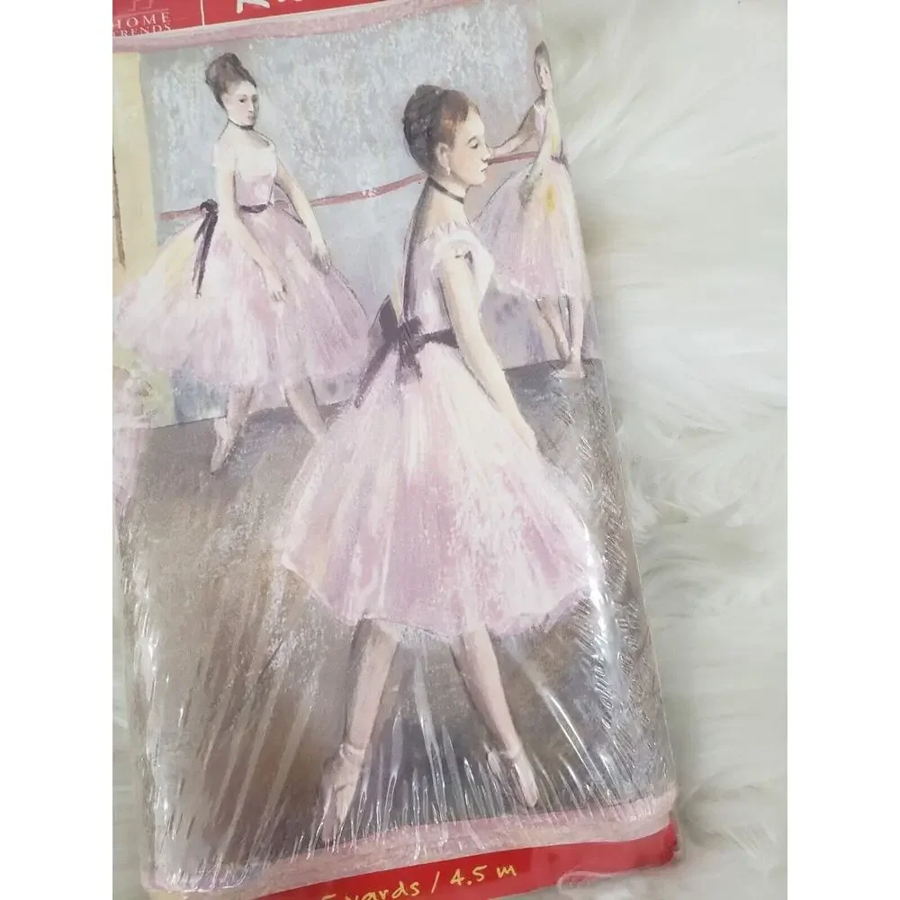Home Trends Kids Wall Border Pink Ballerina Dancers Wallpaper Ballet Class Decor